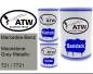 Preview: Mercedes-Benz, Moonstone Grey Metallic, 721 / 7721: 500ml Lackdose + 500ml Klarlack + 250ml Härter - Set, von ATW Autoteile West.